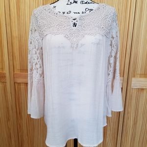 Women's Westport Top with crocheted accents.